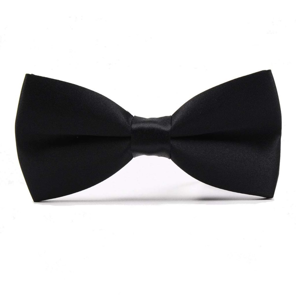 black wedding bow ties
