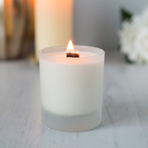 Crackle wick candles